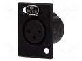 Connector: XLR; socket; female; PIN: 3; straight; with push button NEUTRIK NTR-NC3FP-B-1