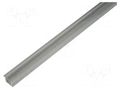 Profiles for LED modules; transparent; L: 2m; FPDS4-K; aluminium OPTOFLASH OF-PROFPDS4KALUA2