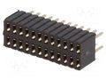 Connector: pin strips; socket; female; PIN: 24; THT; straight; 2x12 CONNFLY DS1065-08-2X12S8BV