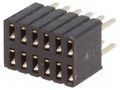 Connector: pin strips; socket; female; PIN: 12; straight; THT; 2x6 CONNFLY DS1065-08-2X6S8BV