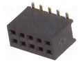 Connector: pin strips; socket; female; PIN: 10; straight; 1A; SMT CONNFLY DS1065-05-2X5S8BS