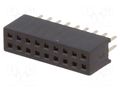 Connector: pin strips; socket; female; PIN: 18; THT; straight; 1A CONNFLY DS1065-03-2X9S8BV