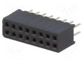 Connector: pin strips; socket; female; PIN: 16; THT; straight; 1A CONNFLY DS1065-03-2X8S8BV