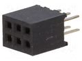 Connector: pin strips; socket; female; PIN: 6; THT; straight; 1A CONNFLY DS1065-03-2X3S8BV