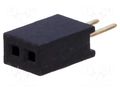Connector: pin strips; socket; female; PIN: 2; straight; 1A; THT CONNFLY DS1065-01-1X2S8BV