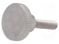 Knob; Ø: 16mm; Ext.thread: M4; 16mm; H: 9.5mm; stainless steel ELESA+GANTER DIN464-M4-16-NI