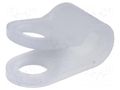 Fixing clamp; Cable P-clips; ØBundle : 3.5mm; polyamide; natural FIX&FASTEN FIX-CC-14