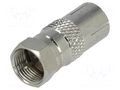 Adapter; F plug,coaxial 9.5mm socket YIZN Jiangsu Tengyu Electronics co. FC-026