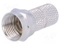 Connector: F; plug; male; straight; RG59; 6mm; twist-on; for cable YIZN Jiangsu Tengyu Electronics co. FC-001/RG59