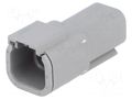 Connector: wire-wire; terminals, size 20; plug; male; DTM; PIN: 4 DEUTSCH DTM04-4P