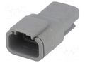 Connector: wire-wire; terminals, size 20; plug; male; DTM; PIN: 3 DEUTSCH DTM04-3P