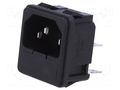 Connector: AC supply; socket; male; 10A; C14 (E); IEC 60320; 5x20mm ADAM TECH IEC-G-2