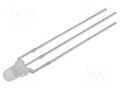 LED; blue/yellow; 3mm; 30°; Front: convex; 1.8÷2.4/2.9÷3.6VDC OPTOSUPPLY OSYBMA3132A
