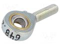 Ball joint; 8mm; M8; 1.25; right hand thread,outside; brass,steel ELESA+GANTER GN648.2-8-M8-N