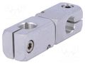 Mounting coupler; twistable; D: 12mm; S: 10mm; W: 20mm; H: 20mm ELESA+GANTER GN475-B12-B12-MT