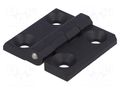 Hinge; Width: 40mm; zinc and aluminium alloy; black; H: 40mm ELESA+GANTER GN237-ZD-40-40-A