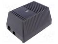 Enclosure: for power supplies; X: 97mm; Y: 137mm; Z: 67mm; ABS; black MASZCZYK KM-67