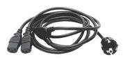 POWER CORD, CEE7/7 PLUG-2X IEC C13, 2.5M GW-151737