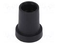 Knob; conical; thermoplastic; Øshaft: 6mm; Ø14x18mm; black; push-in CLIFF K85-14X18-BLK