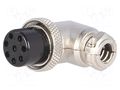 Connector: microphone; plug; female; PIN: 8; for cable; angled 90° NINIGI MIC358