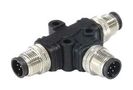 SENSOR SPLITTER, 12P M12 PLUG-2XM12 PLUG PXPPVC12TSMM12AFIIFI