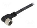 Connector: M8; female; PIN: 3; angled 90°; with lead; plug; 3A; IP67 MOLEX MX-120027-0092