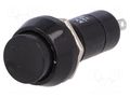 Switch: push-button; Pos: 2; SPST-NO; 1A/250VAC; OFF-(ON); Ø12mm NINIGI PS11BBK