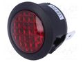 Indicator: LED; prominent; red; 24VDC; Ø20mm; IP20; polyamide SCI R9-92L-02-R