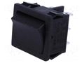 ROCKER; DPDT; Pos: 2; ON-ON; 6A/250VAC; black; none; R13-33-AC; 50mΩ SCI RS1333CBB0