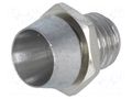 LED holder; 3mm; chromium; brass; concave; L2: 8mm HEBEI RTM-30HB-CHROM