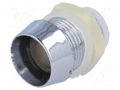 LED holder; 10mm; chromium; ABS; concave; L2: 13mm HEBEI RTP-10HB-CHROM