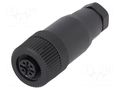Connector: M12; plug; PIN: 4; female; straight; screw terminal PHOENIX CONTACT SACCM12FS4CONP7