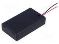 Holder; AAA,R3; Batt.no: 3; cables; 150mm; black COMF SBH-431-1A