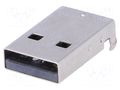 Connector: USB A; plug; SMT; PIN: 4; angled 90°; 1.5A; polyamide CONNFLY USBA-LP/SMD