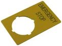 LABEL, EMERGENCY STOP, ENGLISH M22-XZK-GB99