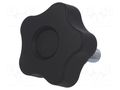 Knob; Ø: 40mm; Ext.thread: M8; 16mm; H: 27mm; technopolymer PP ELESA+GANTER VCT.40P-M8X16