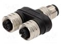 T adapter; M12 male,M12 female x2; A code-DeviceNet / CANopen MOLEX MX-120068-0139