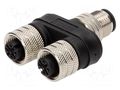 T adapter; M12 male,M12 female x2; A code-DeviceNet / CANopen MOLEX MX-120068-0139