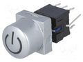 Switch: keypad; POWER; Pos: 2; DPDT; 0.1A/30VDC; silver; LED; THT HIGHLY ELECTRIC PB61302BL-14-101