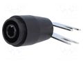 Connector: 4mm banana; socket; 25A; 1kV; black; nickel plated ELECTRO-PJP PJP3263/PCB-N
