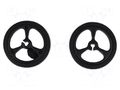 Wheel; black; Shaft: D spring; push-in; Ø: 32mm; Shaft dia: 3mm POLOLU POLOLU-1087