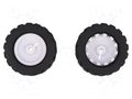 Wheel; black; Shaft: D spring; push-in; Ø: 42mm; Shaft dia: 3mm POLOLU POLOLU-1090