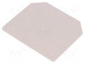 End/partition plate; beige WEIDMÜLLER WTW2.5/BE