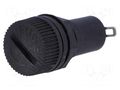 Fuse holder; 5x20mm; 10A; on panel; black; 250VAC; UL94V-0; 5mΩ Stelvio Kontek ZHL30A