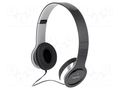Headphones with microphone; black; Jack 3,5mm; 1.2m; 20÷20000Hz LOGILINK PC-HS0028