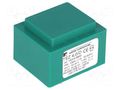 Transformer: encapsulated; 4VA; 230VAC; 22V; 22V; PCB; IP00; A: 35mm BREVE TUFVASSONS TEZ4/D/22-22V