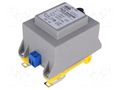 Transformer: encapsulated; 25VA; 230VAC; 12V; 2.08A; IP00; A: 63.6mm INDEL TSZS25/12V