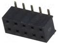 Connector: pin strips; socket; female; PIN: 10; vertical; 2mm; SMT NINIGI ZL266-10DG