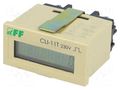 Counter: electronical; LCD; pulses; 0÷999999; IP20; IN 1: voltage F&F CLI-11T/230