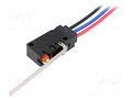 Microswitch SNAP ACTION; 5A/250VAC; 5A/30VDC; with lever; SPDT OMRON Electronic Components D2VW-5L1B-1M